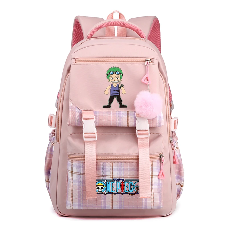 Cartable d'Ecole One Piece Rose Roronoa